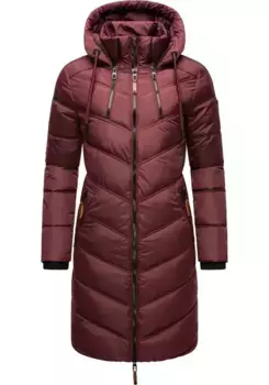 Зимнее пальто Marikoo "Армаса", модное женское зимнее стеганое пальто с капюшоном, красный