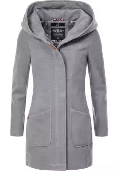 Зимнее пальто Marikoo "Maikoo", качественное пальто с большим капюшоном, серый