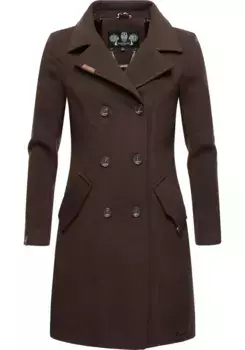 Зимнее пальто Marikoo "Nanakoo", элегантный женский тренч в стиле шерстяного пальто, коричневый