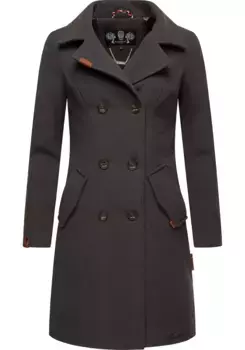 Зимнее пальто Marikoo "Nanakoo", элегантный женский тренч в стиле шерстяного пальто, антрацит