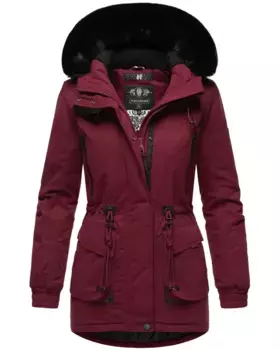 Зимнее пальто Marikoo "Olessaa", спортивная хлопковая парка на зиму, бордовый
