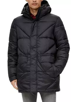 Зимнее пальто MIT LABEL PATCH s.Oliver, черный