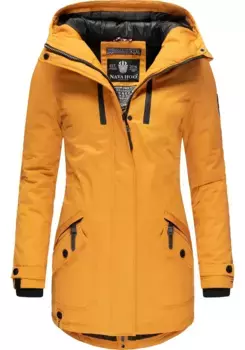 Зимнее пальто Navahoo "Avrille II", спортивное женское зимнее полупальто с большим капюшоном, желтый