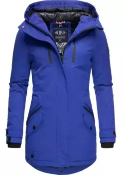 Зимнее пальто Navahoo "Avrille II", спортивное женское зимнее полупальто с большим капюшоном, синий