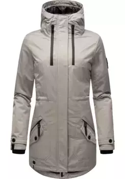 Зимнее пальто Navahoo "Avrille II", спортивное женское зимнее полупальто с большим капюшоном, серый