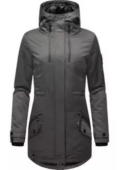 Зимнее пальто Navahoo "Avrille II", спортивное женское зимнее полупальто с большим капюшоном, антрацит