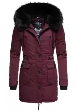 Зимнее пальто Navahoo "Luluna Prc", элегантная парка с большим капюшоном из искусственного меха, красный