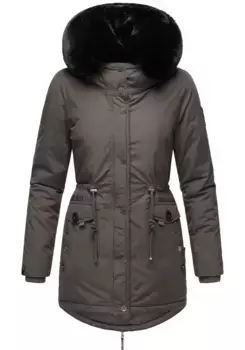 Зимнее пальто Navahoo Sweety Deluxe, модная зимняя парка с большим двойным капюшоном, антрацит