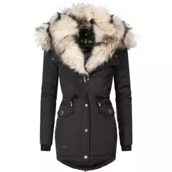 Зимнее пальто Navahoo "Sweety", классная зимняя парка с двумя капюшонами из искусственного меха, черный