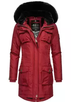Зимнее пальто Navahoo "Tiniis", парка со съемным капюшоном и дополнительной сумкой для покупок, красный