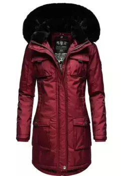 Зимнее пальто Navahoo "Tiniis", парка со съемным капюшоном и дополнительной сумкой для покупок, бордовый
