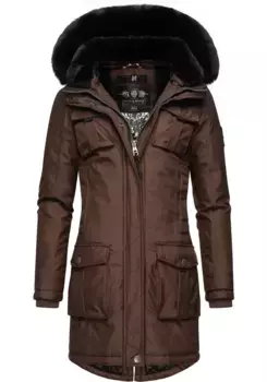 Зимнее пальто Navahoo "Tiniis", парка со съемным капюшоном и дополнительной сумкой для покупок, коричневый