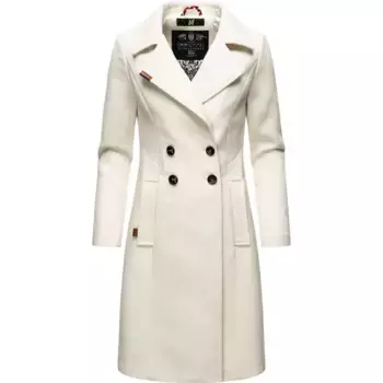 Зимнее пальто Navahoo "Wooly" — элегантный женский тренч в стиле шерстяного пальто, белый