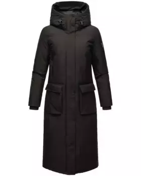 Зимнее пальто Наваху "Cloud Frost XIV", удлиненное женское пальто с капюшоном Navahoo, черный