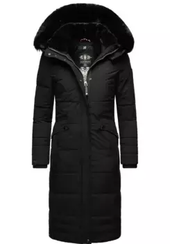 Зимнее пальто Наваху "Фахмия", элегантное стеганое пальто с капюшоном из мягкого искусственного меха Navahoo, черный