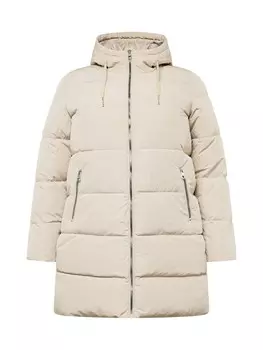 Зимнее пальто ONLY Carmakoma Dolly, экрю