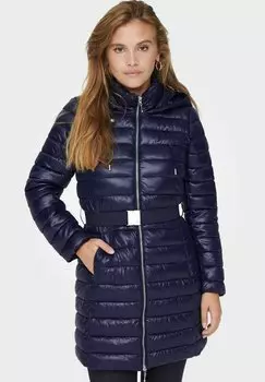 Зимнее пальто ONLY ONLSCARLETT СТЕГАНОЕ ПАЛЬТО С ПОЯСОМ, цвет evening blue