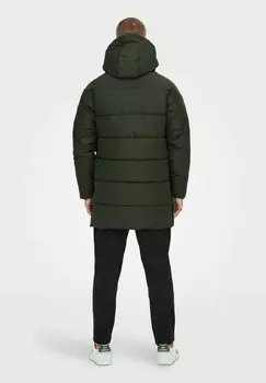Зимнее пальто ONSCARL QUILTED OTW Only & Sons, темно-зеленый