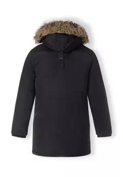 Зимнее пальто PADDED WITH FAUX FUR TRIM HOOD RESPECT, черный