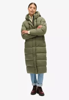 Зимнее пальто PUFFER Superdry, зеленый
