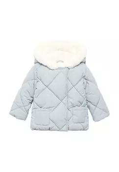Зимнее пальто QUILT Mango Kids, светло-голубой