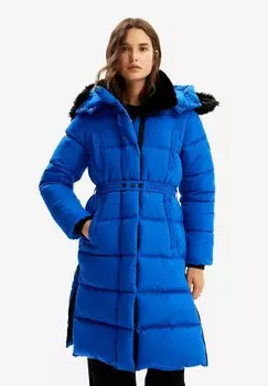 Зимнее пальто Quilted Belted Desigual, синий