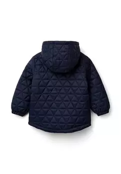 Зимнее пальто QUILTED WITH HOOD United Colors of Benetton, синий
