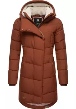 Зимнее пальто Ragwear "Павла", стильная зимняя парка с плюшевой подкладкой и капюшоном, цвет Zimt