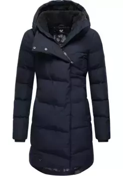 Зимнее пальто Ragwear "Павла", стильная зимняя парка с плюшевой подкладкой и капюшоном, синий