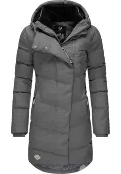 Зимнее пальто Ragwear "Павла", стильная зимняя парка с плюшевой подкладкой и капюшоном, цвет Kieselgrau