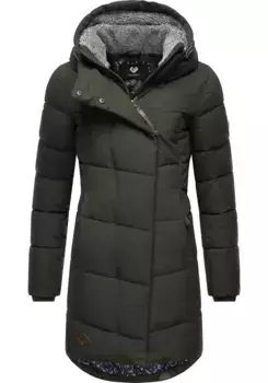 Зимнее пальто Ragwear "Павла", стильная зимняя парка с плюшевой подкладкой и капюшоном, зеленый