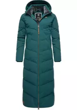 Зимнее пальто Ragwear "Rebelka Extralong", непромокаемая зимняя парка со съемным капюшоном, зеленый