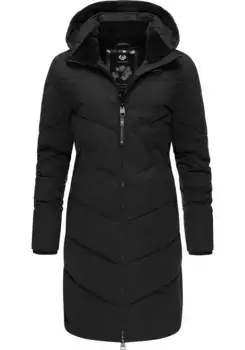 Зимнее пальто Ragwear "Rebelka II Intl.", непромокаемая зимняя парка со съемным капюшоном, черный
