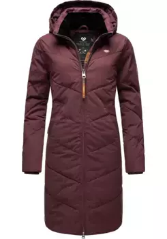 Зимнее пальто Ragwear "Ребелка", стильная зимняя парка со съемным капюшоном, красный