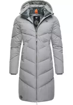 Зимнее пальто Ragwear "Ребелка", стильная зимняя парка со съемным капюшоном, серый