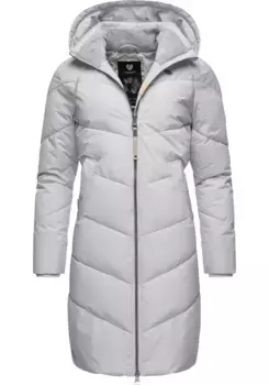 Зимнее пальто Ragwear "Ребелка", стильная зимняя парка со съемным капюшоном, серый