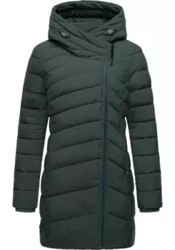 Зимнее пальто Ragwear "Тила", теплое стеганое пальто с высоким воротником, зеленый