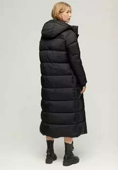 Зимнее пальто RIPSTOP LONGLINE PUFFER Superdry, черный