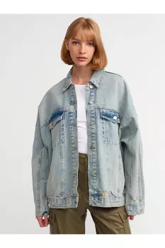 Зимнее пальто с рукавами «летучая мышь», синее Dilvin, синий