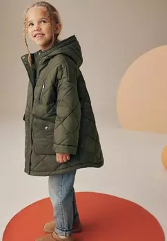 Зимнее пальто SHOWER RESISTANT QUILTED PONCHO Next, зеленый