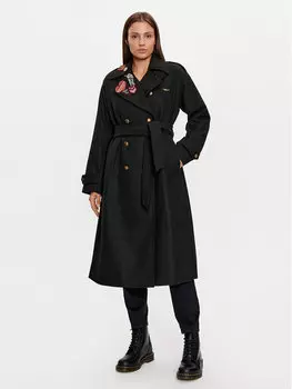 Зимнее пальто стандартного кроя 242AB2971DCT3403 Aeronautica Militare, черный