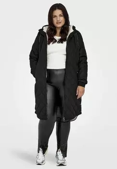 Зимнее пальто STEPP CURVY EINFARBIGER ONLY Carmakoma, черный