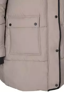 Зимнее пальто STEPP MIT KAPUZE UND KONTRASTDETAILS Zizzi, бежевый