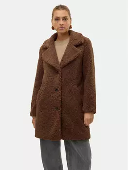 Зимнее пальто свободного кроя Vero Moda, коричневый