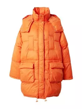 Зимнее пальто TOPSHOP Winter Coat, оранжевый