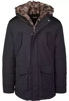 Зимнее пальто URBAN CLASSICS " Urban Classics Men's Hooded Faux Fur Parka", черный