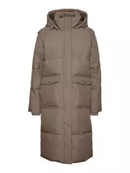Зимнее пальто VERO MODA Winter Coat MADELYN, серо-коричневый