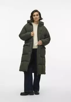 Зимнее пальто VMELANORANJA LONG COAT Vero Moda, темно-зеленый