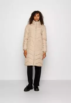 Зимнее пальто VMLIGA COAT Vero Moda, бежевый