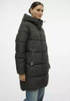 Зимнее пальто VMNOVA Vero Moda, темно-зеленый